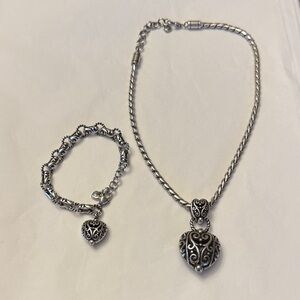 Brighton Bibi Heart necklace and bracelet set